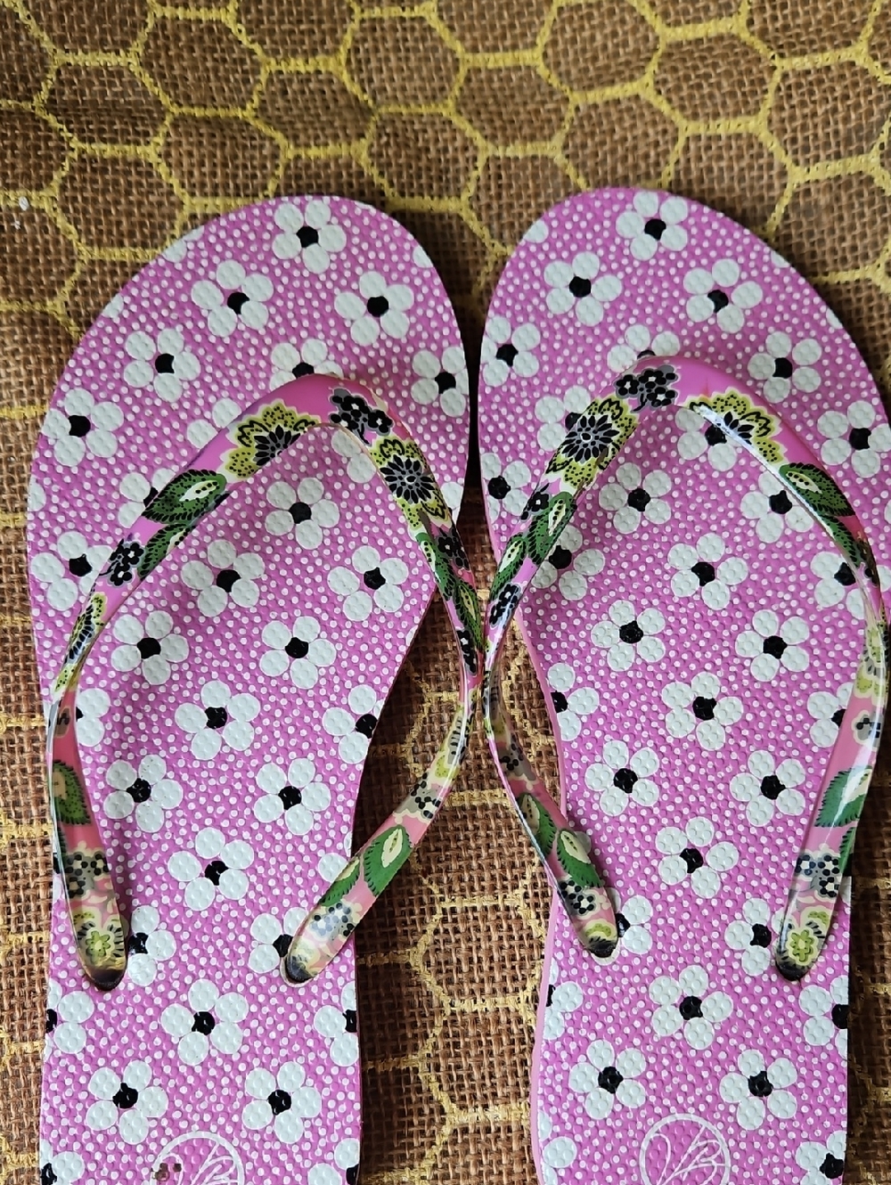 Vera Bradley Size 7-8 Floral Print Summer Flip Flop